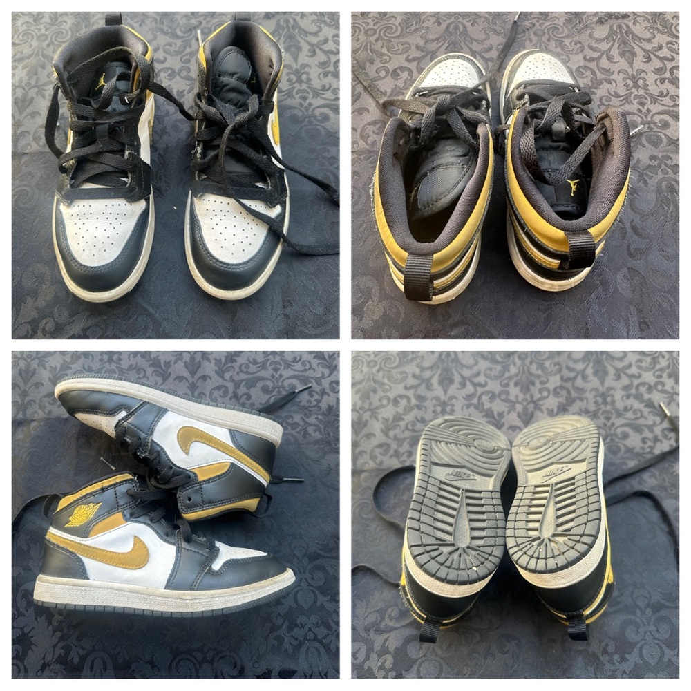 (PS) Air Jordan 1 Mid 'Black University Gold' 640734-177
Size 13C B21